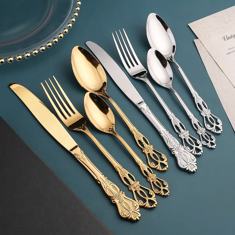 Hand-Forged Stainless Steel Dishwasher Safe Cutlery Set