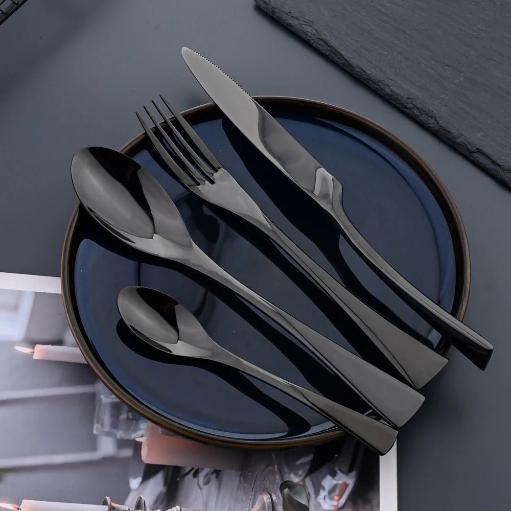 Forged Stainless Steel Galvanized Dishwasher Safe Flatware Cutlery Set