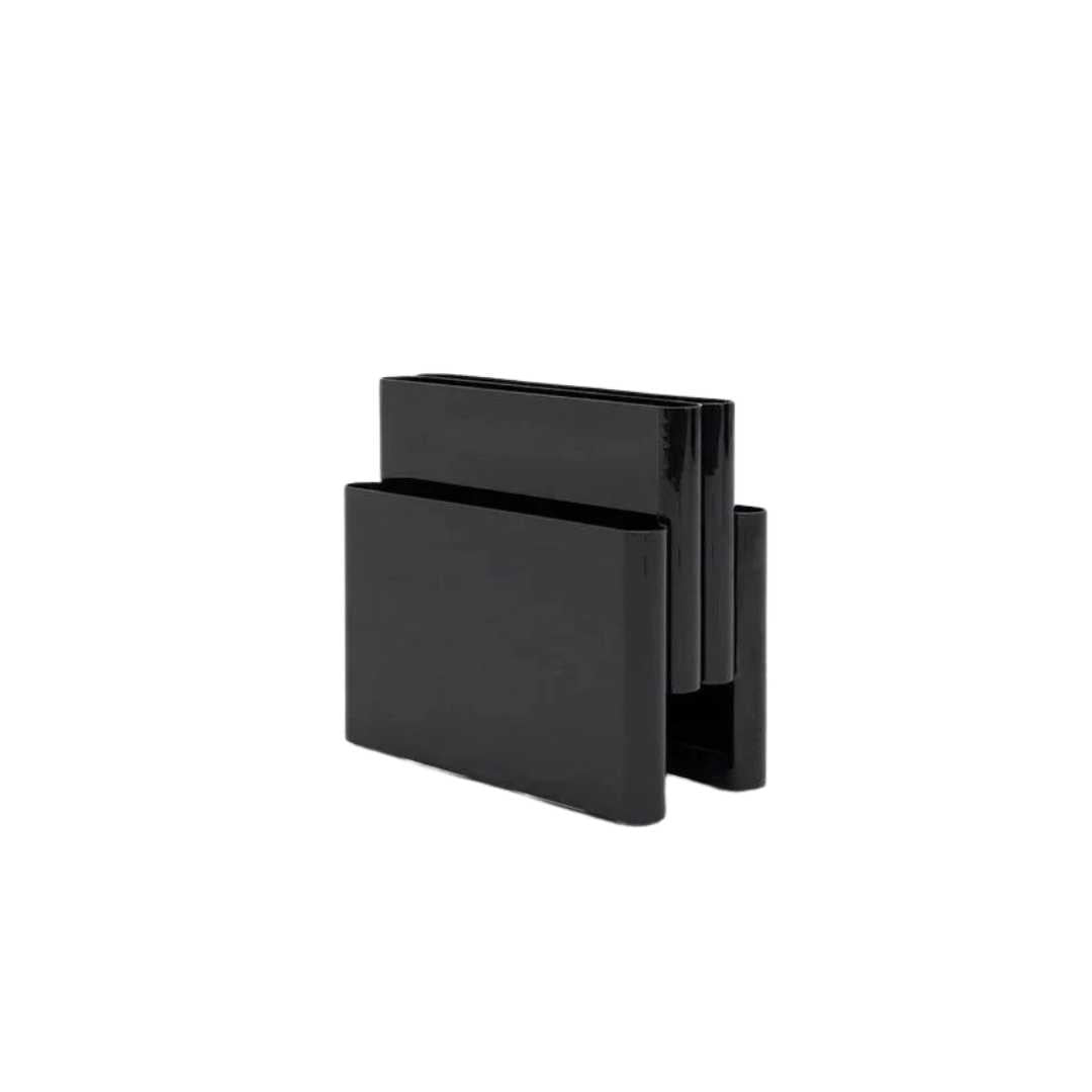 Compact Multi Compartment Durable Plastic Magazine Rack Organizer