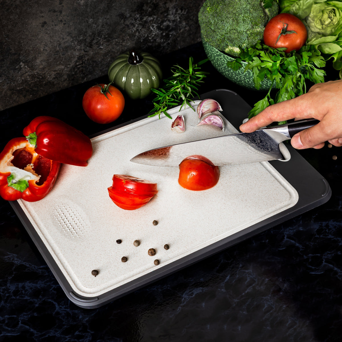 Non-Porous Heat Resistant Stainless Steel Cutting Board