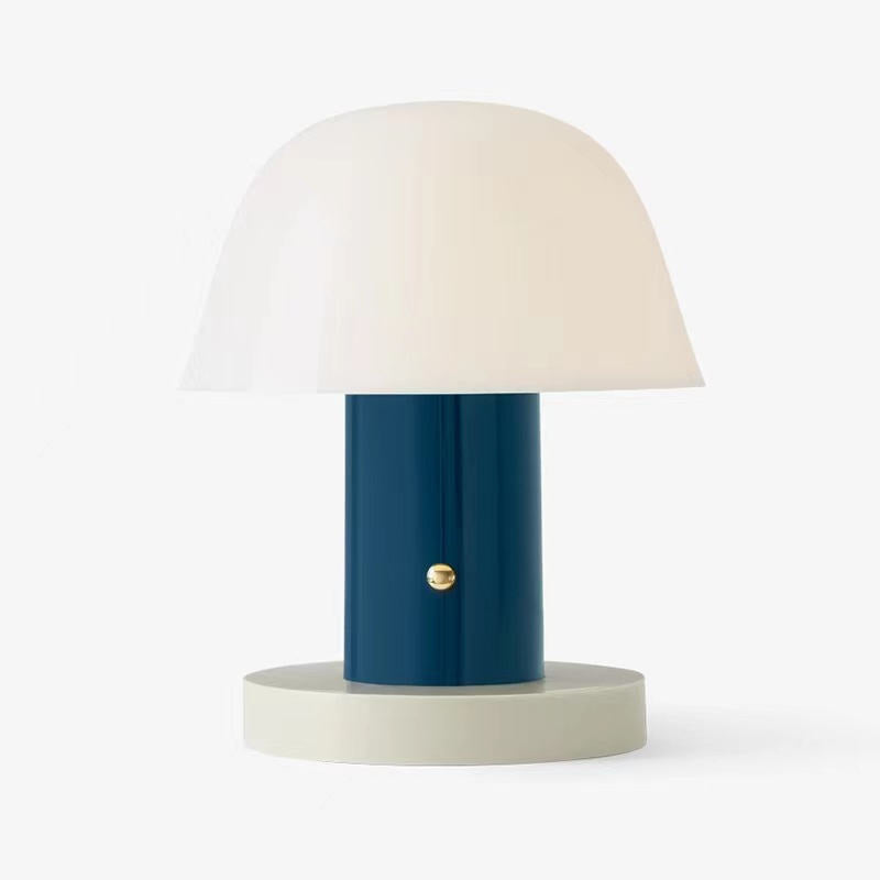 Sculptural Mushroom Shape Rechargeable Touch Dimming Cordless Table Lamp