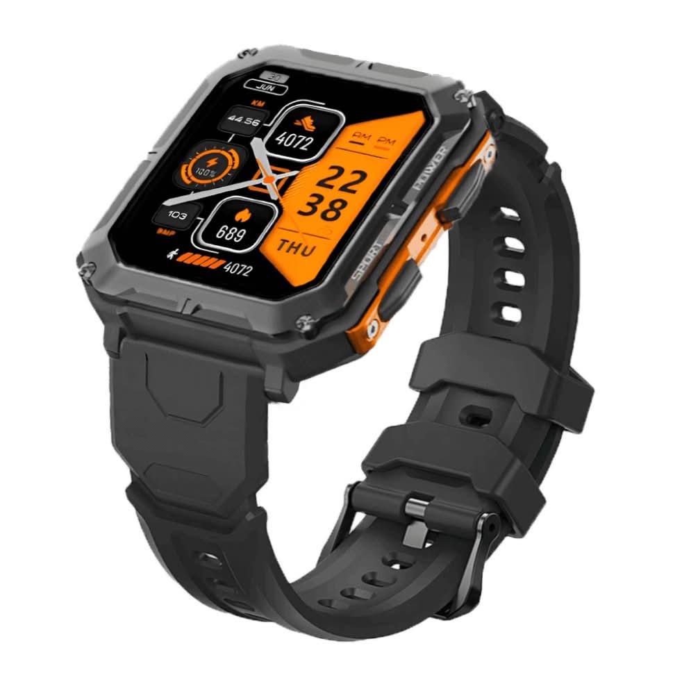 Rugged Shockproof Waterproof Military Grade Health Monitoring Smartwatch