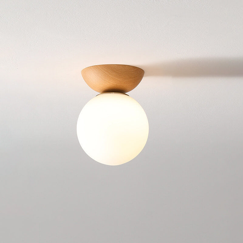 Japanese Inspired Spherical Minimalist Round Dimmable Ceiling Light
