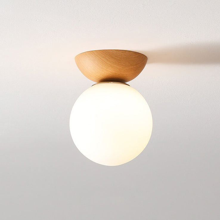 Japanese Inspired Spherical Minimalist Round Dimmable Ceiling Light