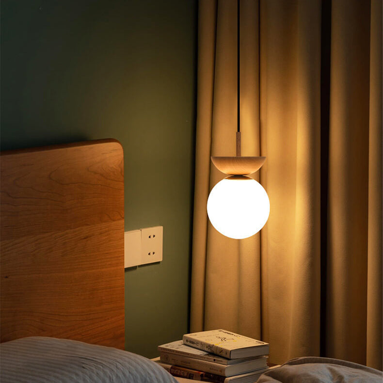 Japanese Inspired Spherical Minimalist Round Dimmable Ceiling Light