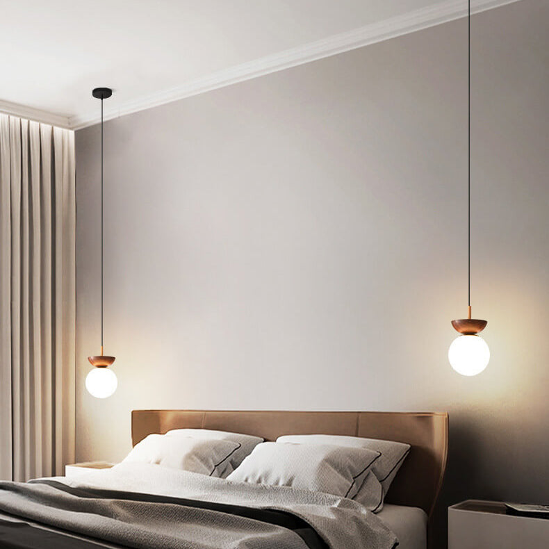 Japanese Inspired Spherical Minimalist Round Dimmable Ceiling Light