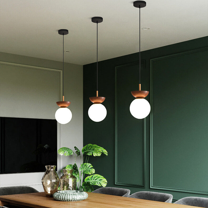 Japanese Inspired Spherical Minimalist Round Dimmable Ceiling Light