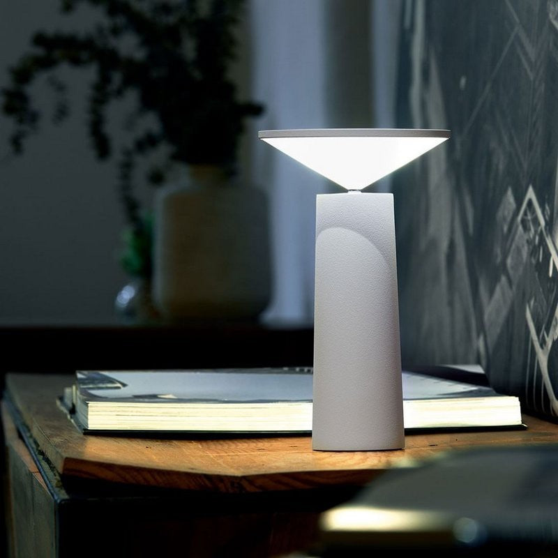 Slim Minimalist Rotatable Tilt Head Dimmable Cordless Table Lamp