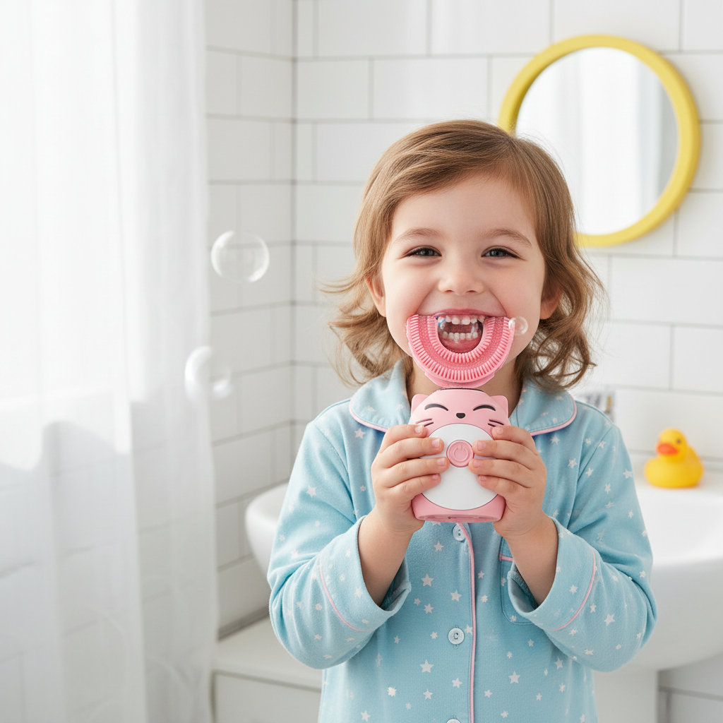 Ergonomic Soft Silicone Sonic Kids Electric Toothbrush