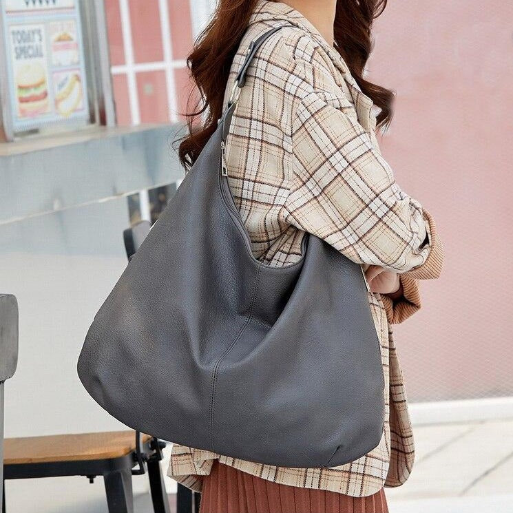 Spacious Zippered Shoulder Strap Women's Shoulder Bag