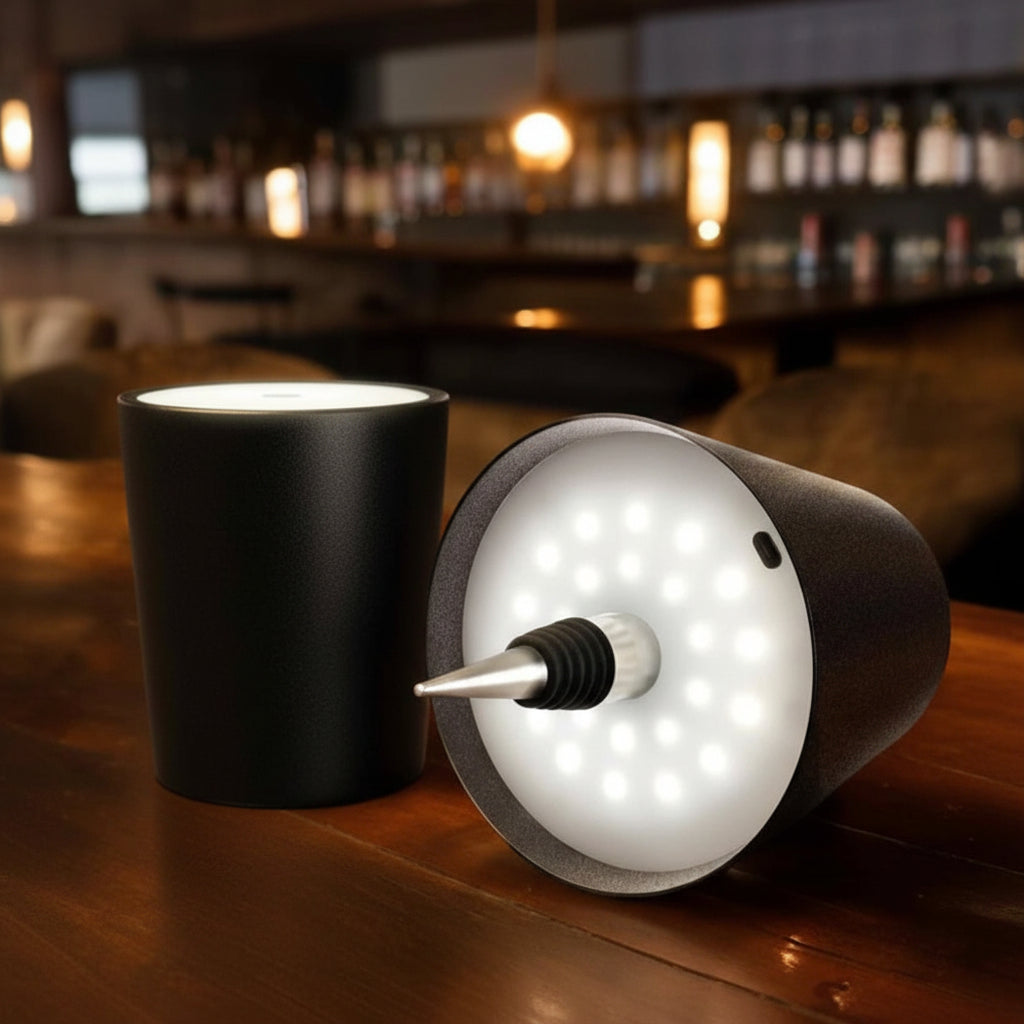 Cordless Bottle Topper Rechargeable Adjustable Ambiance Table Lamp