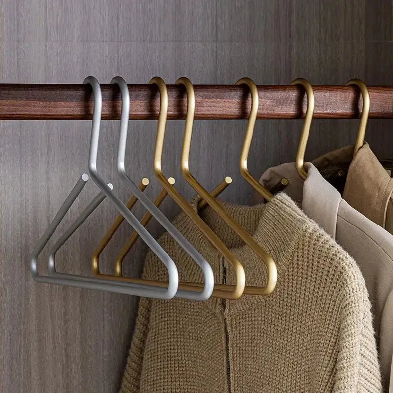 Solid Metal Matte Finish Anti-Slip Clothes Hangers Set