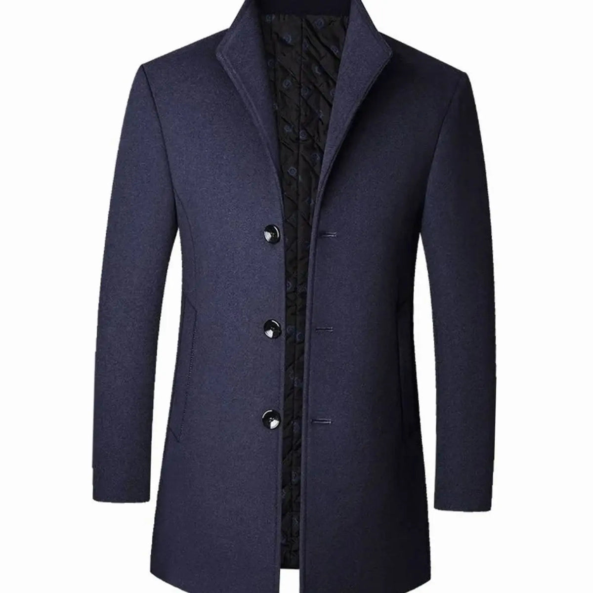 Men's Cold Weather Tailored Wool-Blend Overcoat