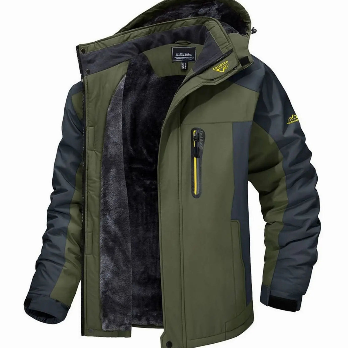 Men's Fleece-Lined Hooded Heavy-Duty Winter Jackets