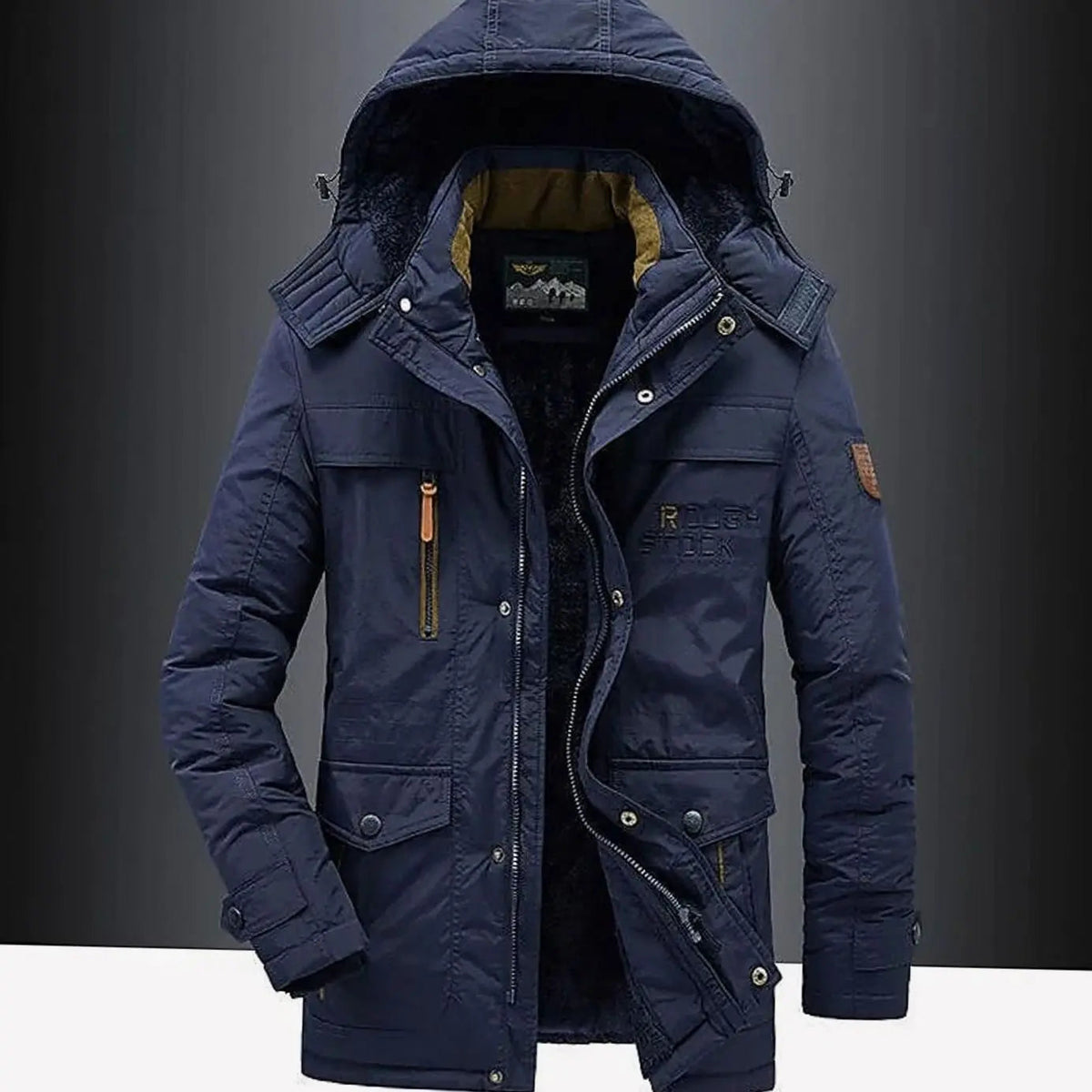 Men's Fleece-Lined Hooded Heavy-Duty Winter Jackets
