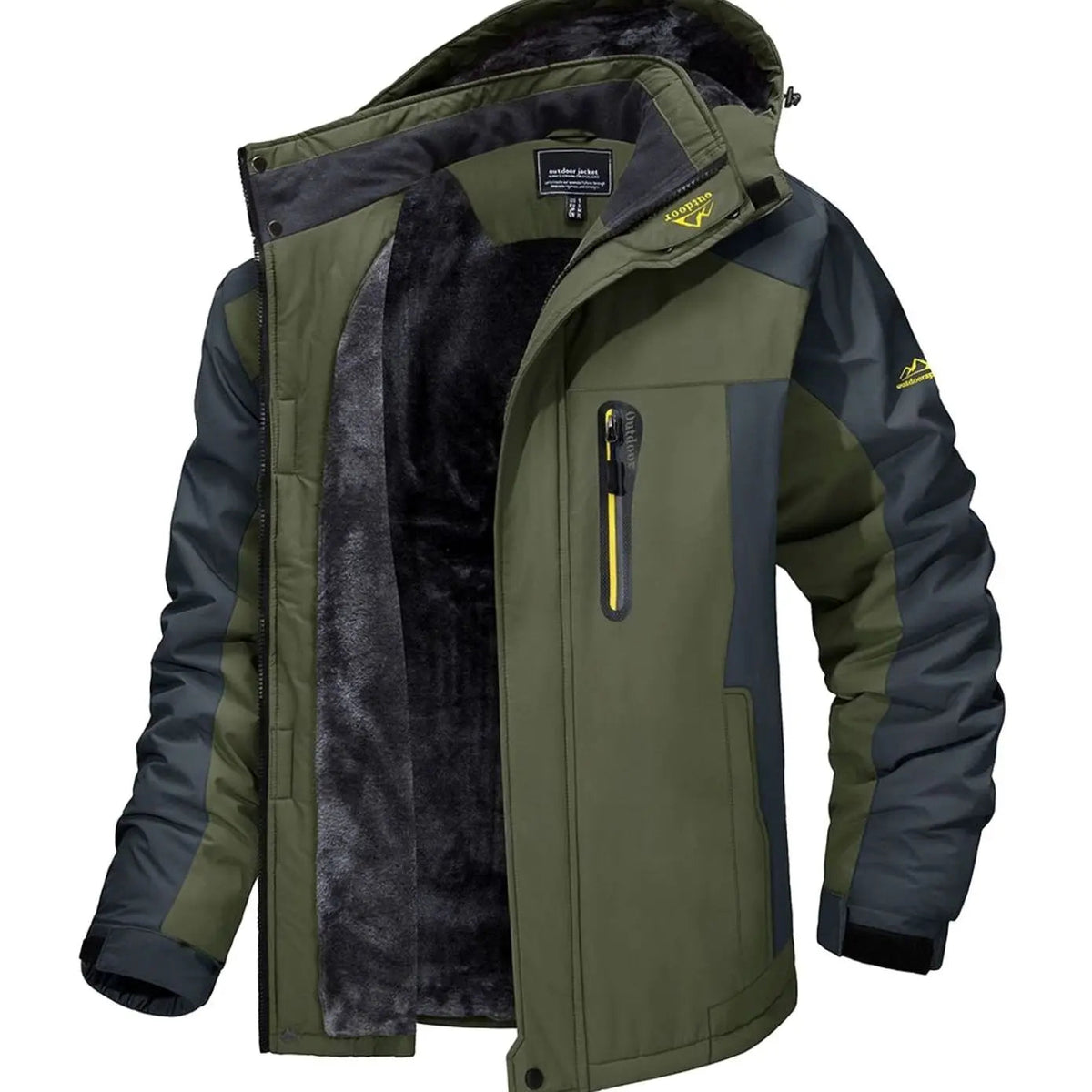 Men's Fleece-Lined Hooded Insulated Winter Jackets
