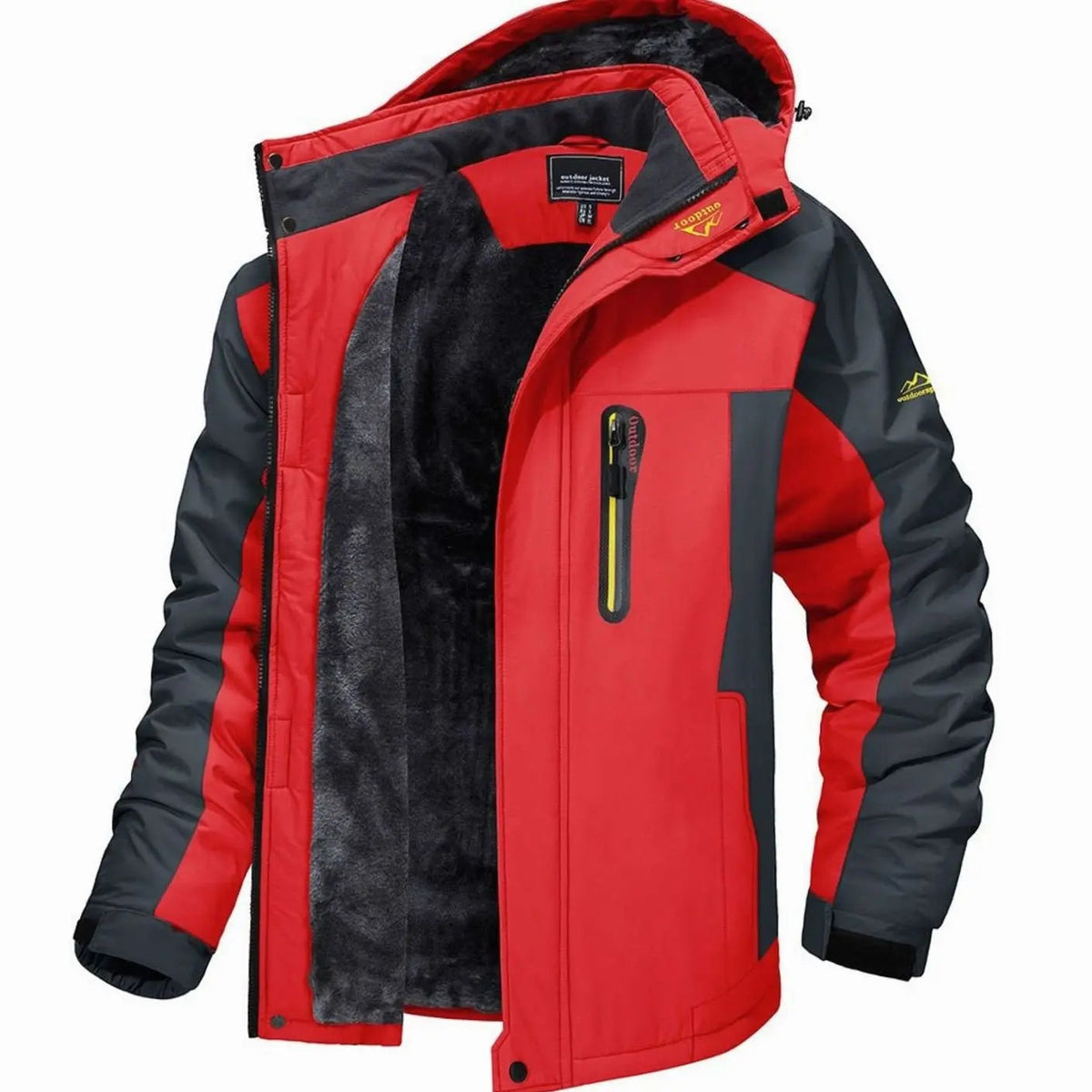 Men's Fleece-Lined Hooded Insulated Winter Jackets
