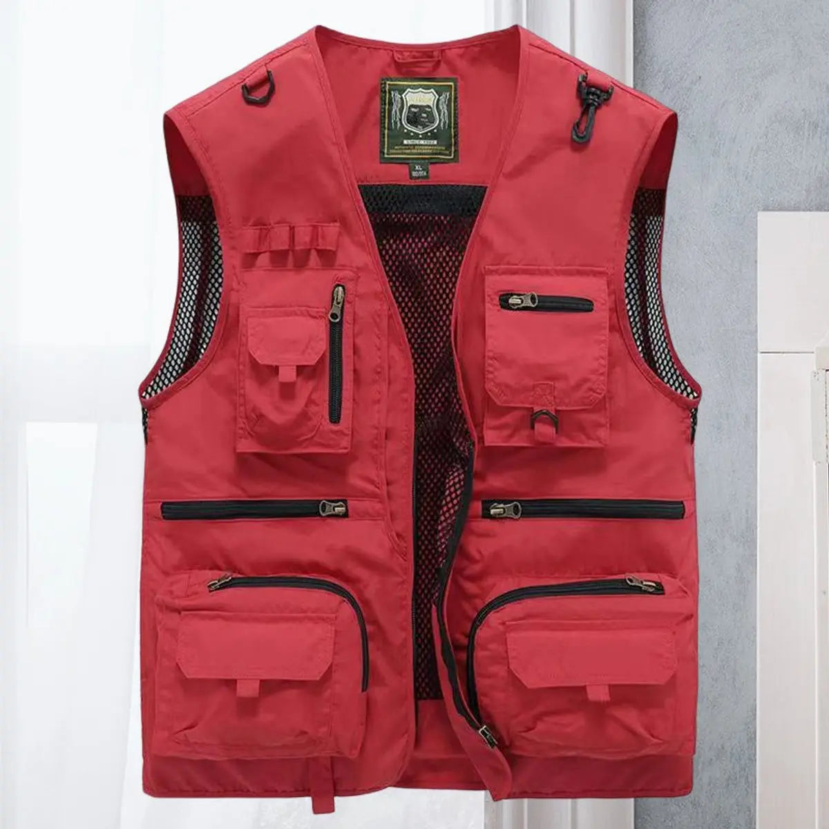 Mens Gilet Multi-Pocket Outdoor Fishing Vest for Autumn and Winter Layering