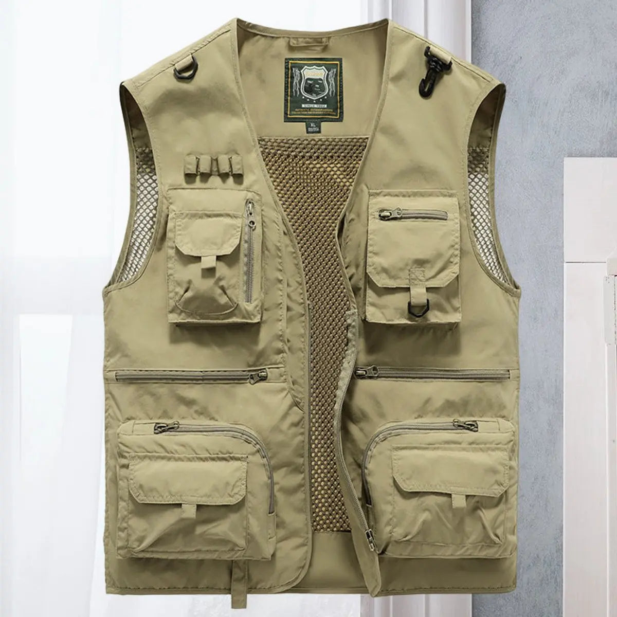 Mens Gilet Multi-Pocket Outdoor Fishing Vest for Autumn and Winter Layering