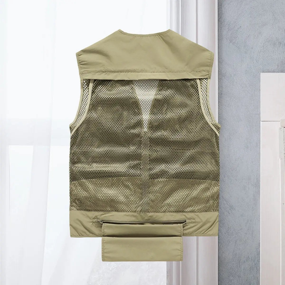 Mens Gilet Multi-Pocket Outdoor Fishing Vest for Autumn and Winter Layering