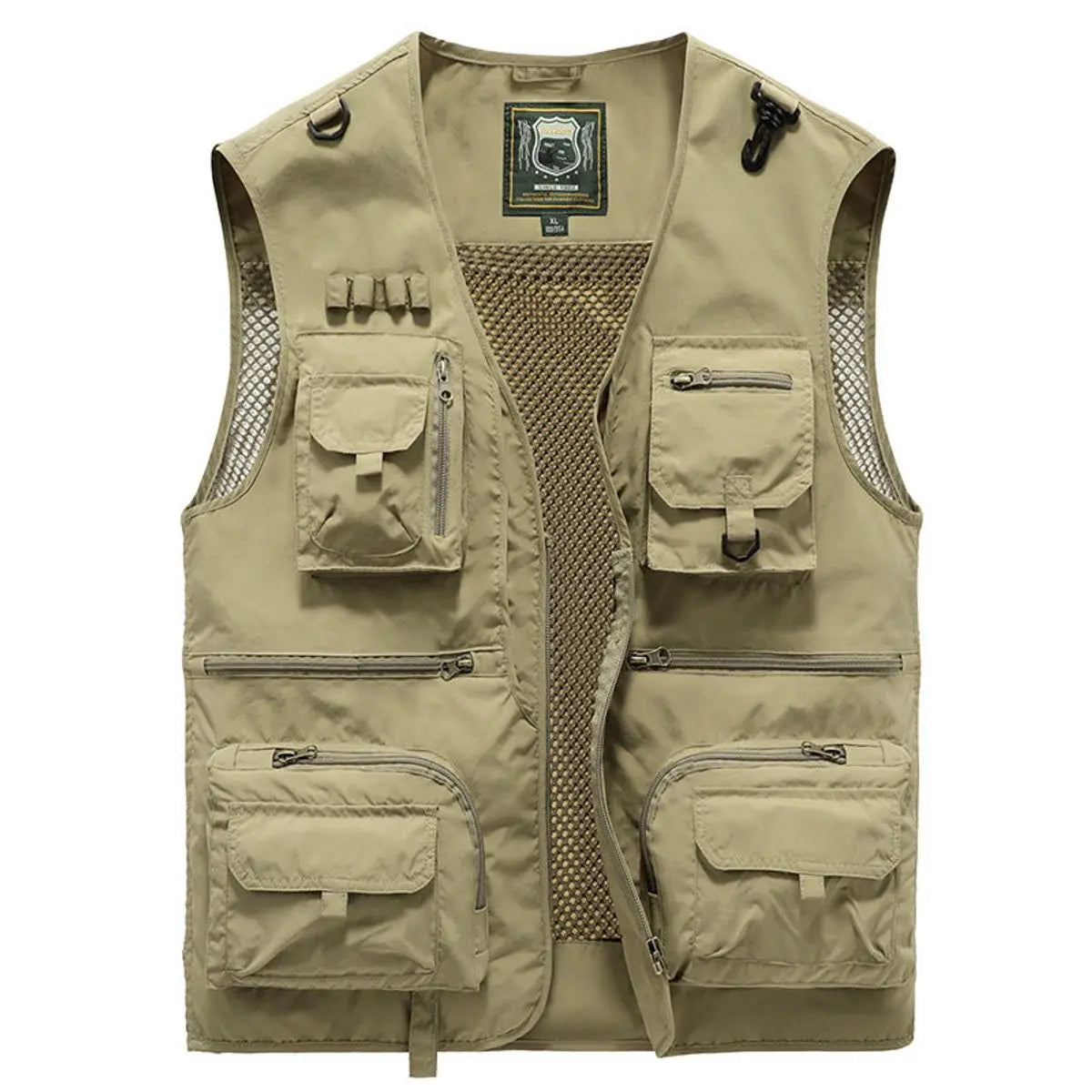 Mens Gilet Multi-Pocket Outdoor Fishing Vest for Autumn and Winter Layering