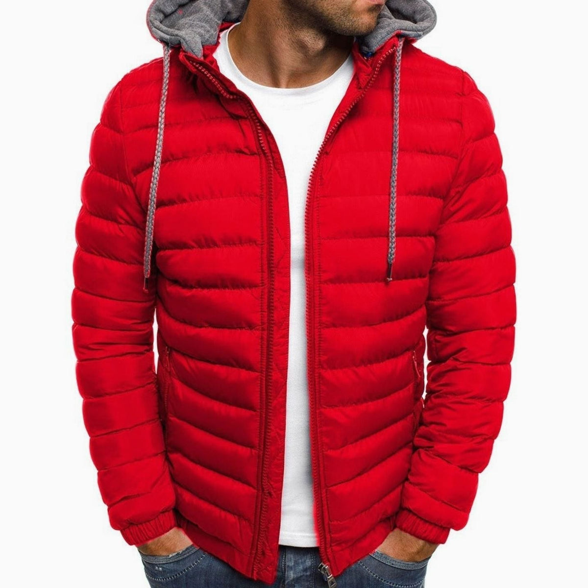Men's Lightweight Quilted Hooded Puffer Jacket
