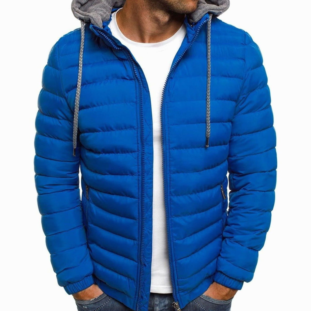 Men's Lightweight Quilted Hooded Puffer Jacket