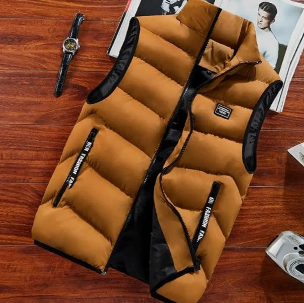 Men's Quilted Puffer Vest Sleeveless Padded Mens Coat