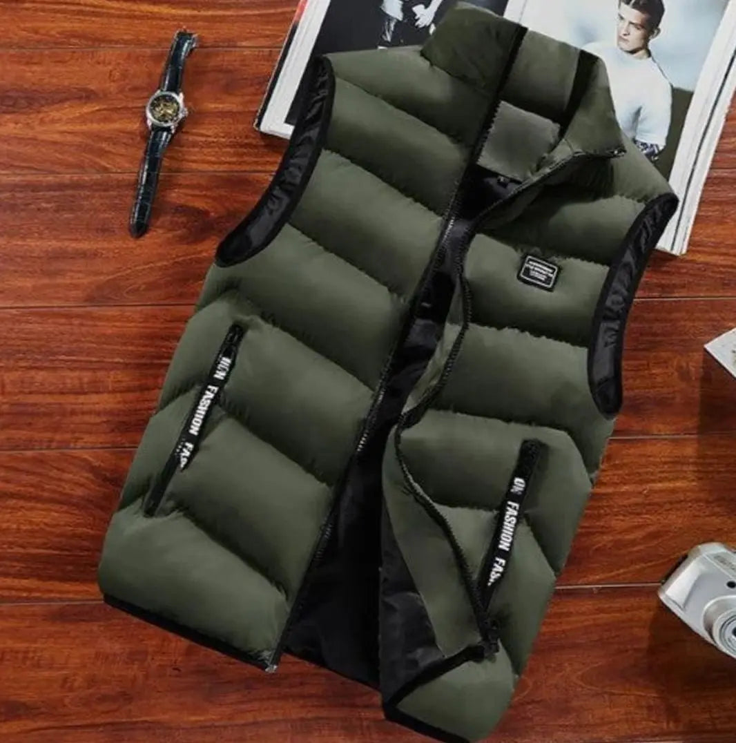 Men's Quilted Puffer Vest Sleeveless Padded Mens Coat
