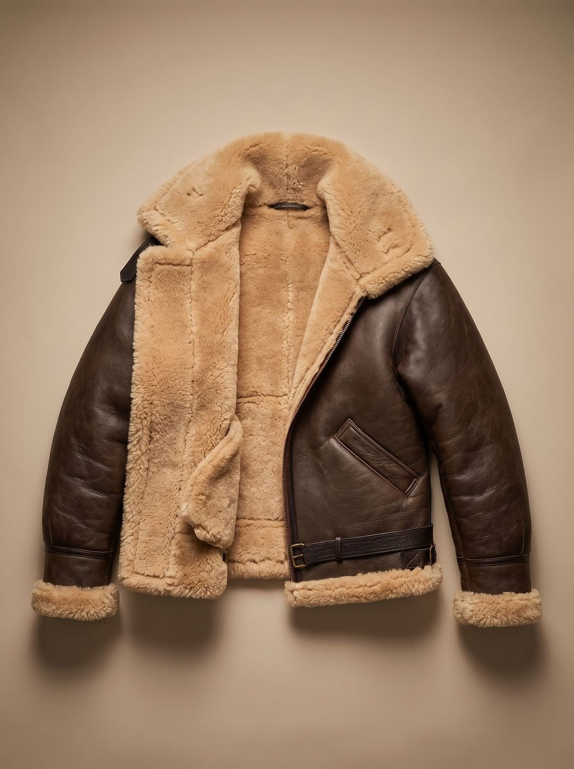 Archie | Men's Sheepskin Bomber Leather Flying Jacket Shearling Collar