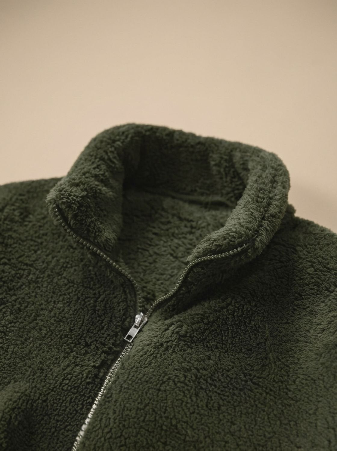 Noah | Men's Sherpa Fleece Full-Zip Stand-Collar Plush Jacket