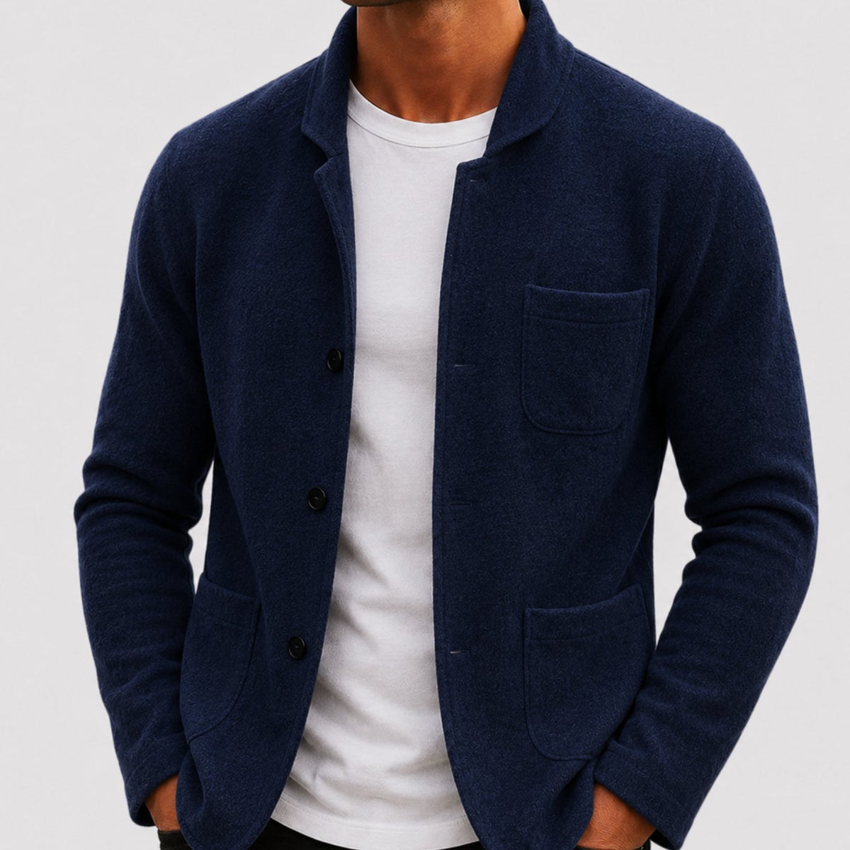 Men's Slim Fit Knitted Button-Up Cardigan