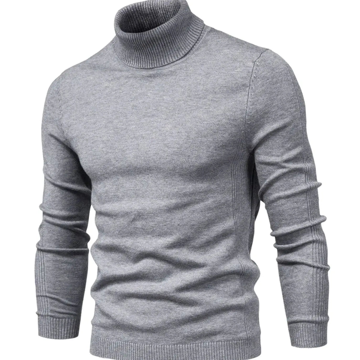 Men's Slim-Fit Turtleneck Knit Sweater Casual Pullover Jumper