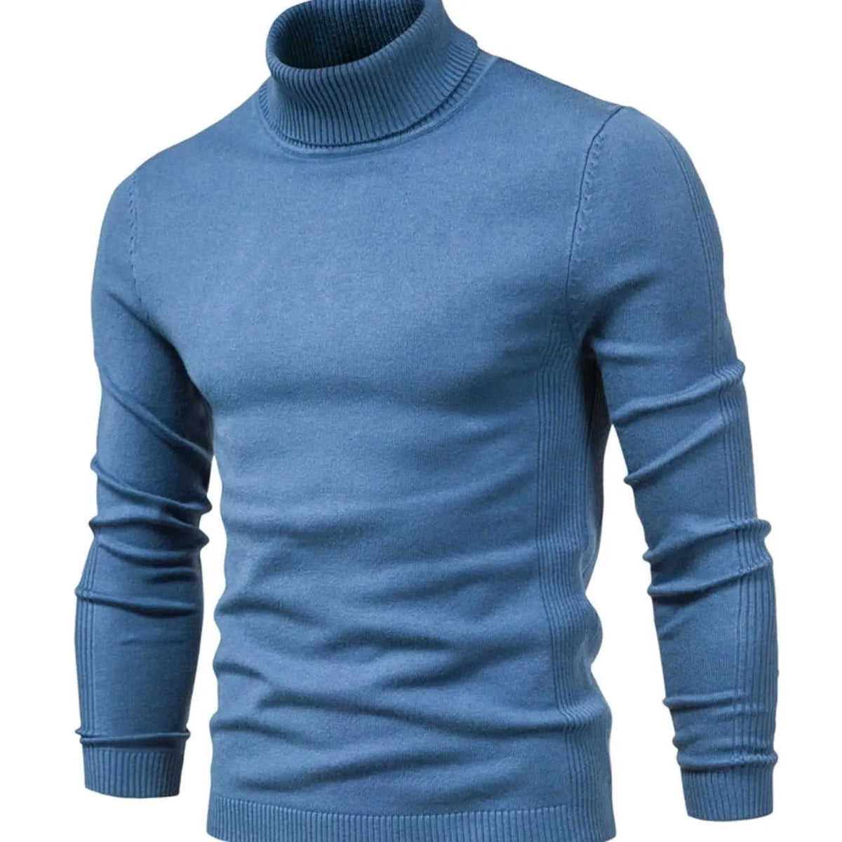 Men's Slim-Fit Turtleneck Knit Sweater Casual Pullover Jumper