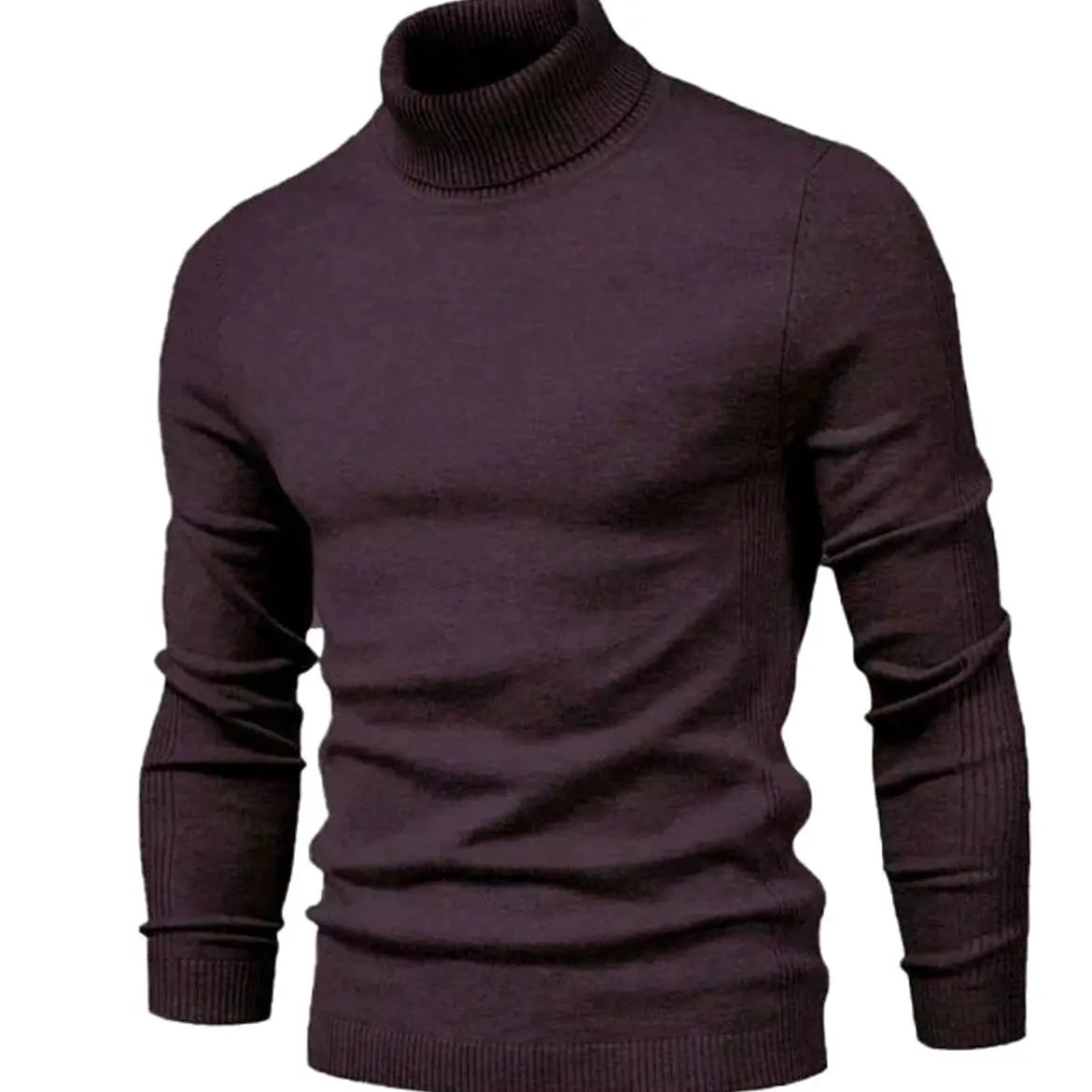 Men's Slim-Fit Turtleneck Knit Sweater Casual Pullover Jumper
