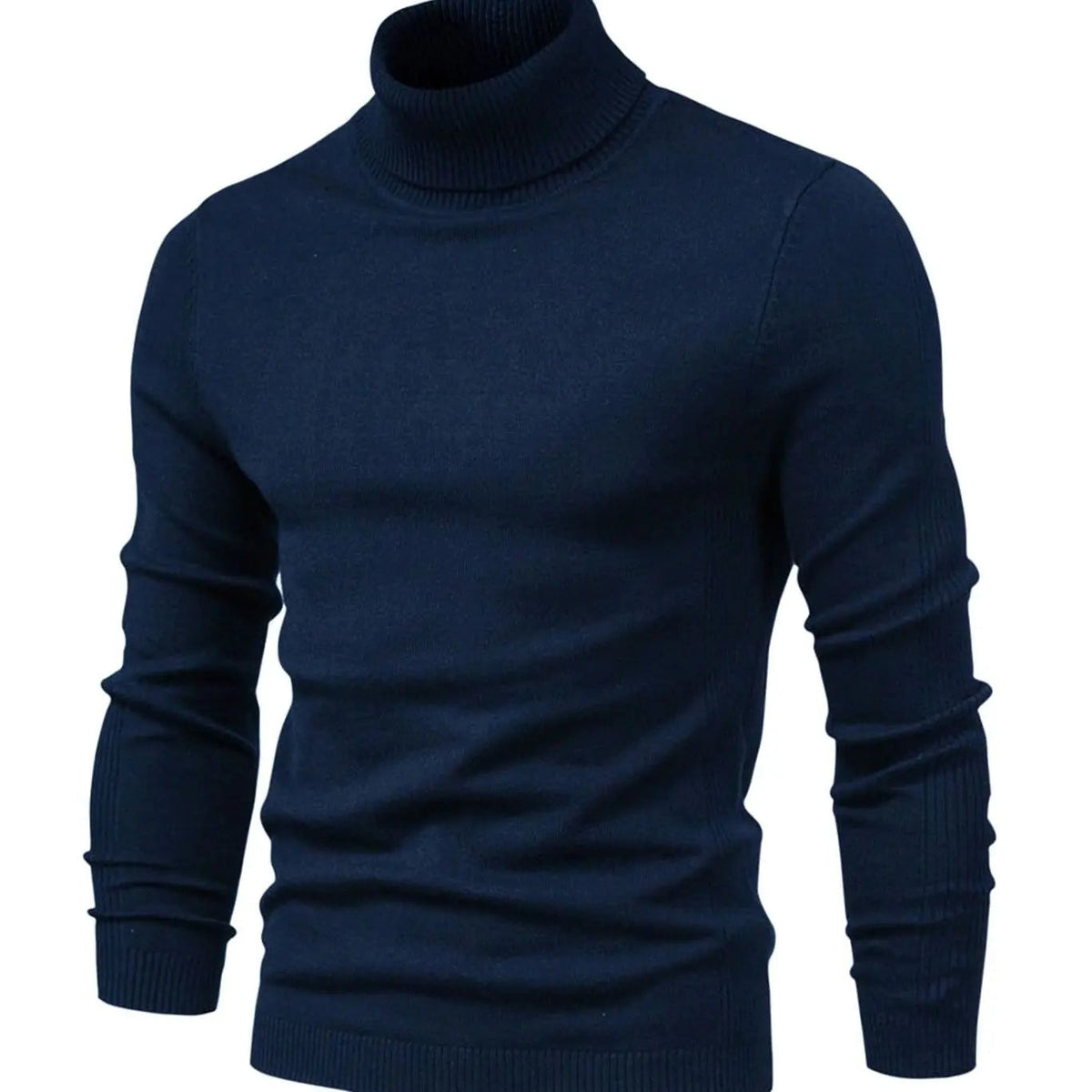 Men's Slim-Fit Turtleneck Knit Sweater Casual Pullover Jumper