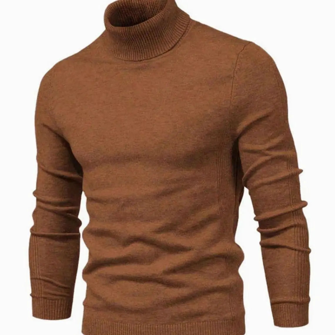 Men's Slim-Fit Turtleneck Knit Sweater Casual Pullover Jumper