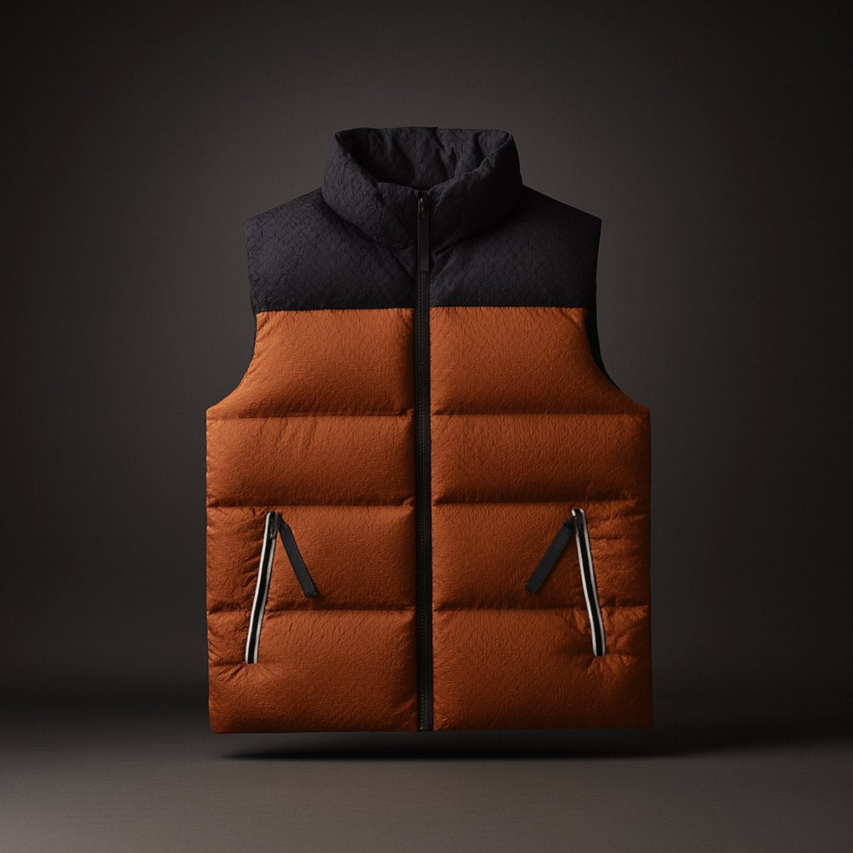 Men's Waterproof High-Neck Puffer Gilet Sleeveless Vest