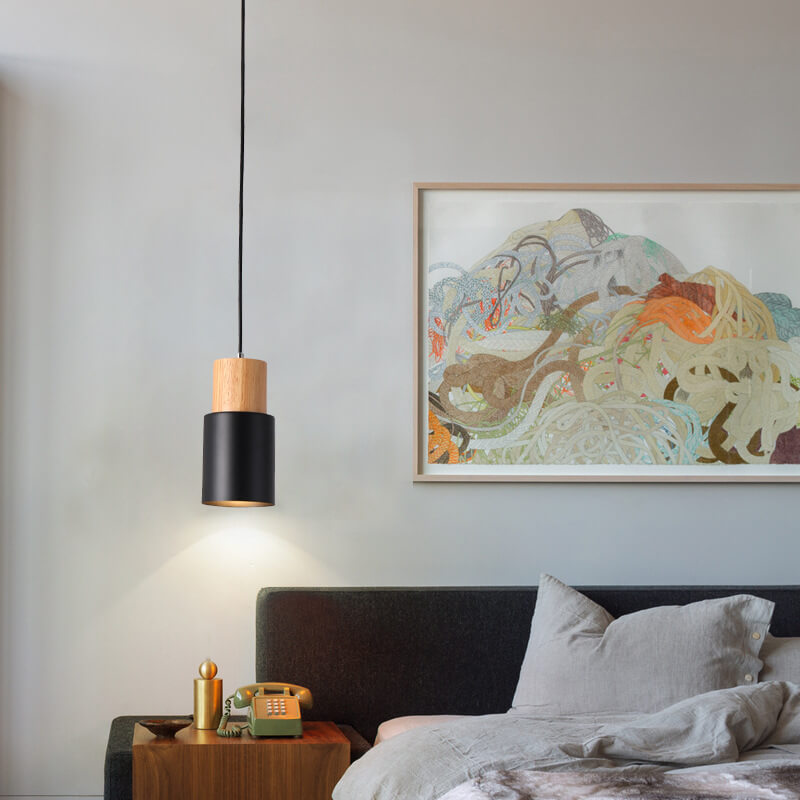 Minimalist Cylindrical Aluminium Adjustable Cable Pendant Light