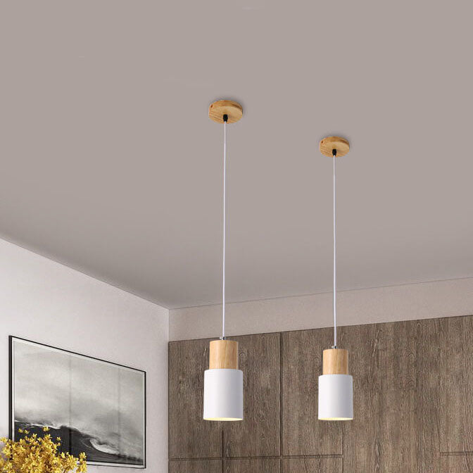 Minimalist Cylindrical Aluminium Adjustable Cable Pendant Light