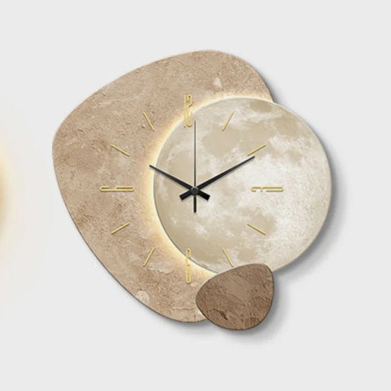Minimalist Scandinavian Metal Wood Silent Mechanism Wall Clock