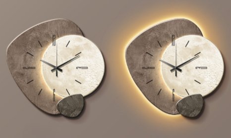 Minimalist Scandinavian Metal Wood Silent Mechanism Wall Clock