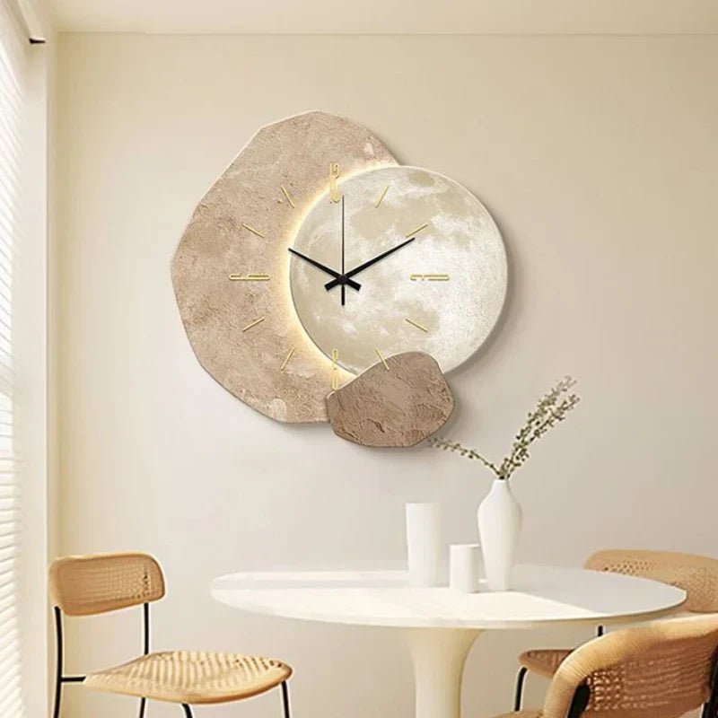 Minimalist Scandinavian Metal Wood Silent Mechanism Wall Clock