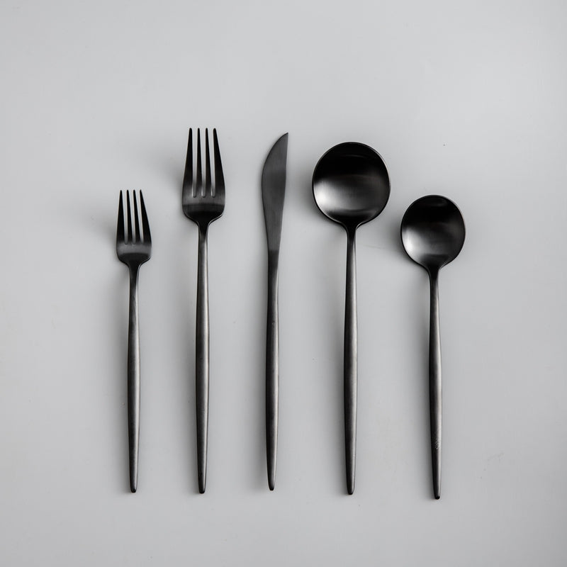 Sleek Minimalist Stainless Steel Modern Flatware Cutlery Set