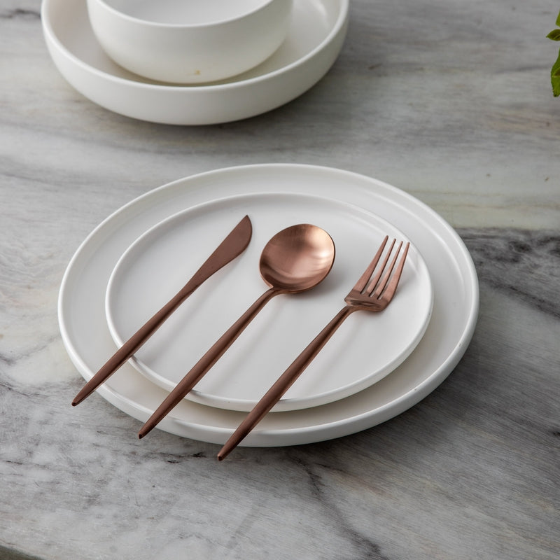 Sleek Minimalist Stainless Steel Modern Flatware Cutlery Set