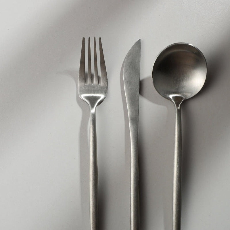 Sleek Minimalist Stainless Steel Modern Flatware Cutlery Set