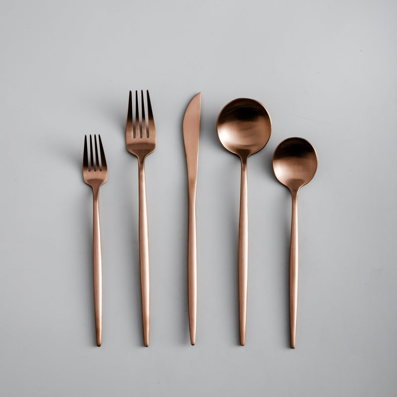Sleek Minimalist Stainless Steel Modern Flatware Cutlery Set