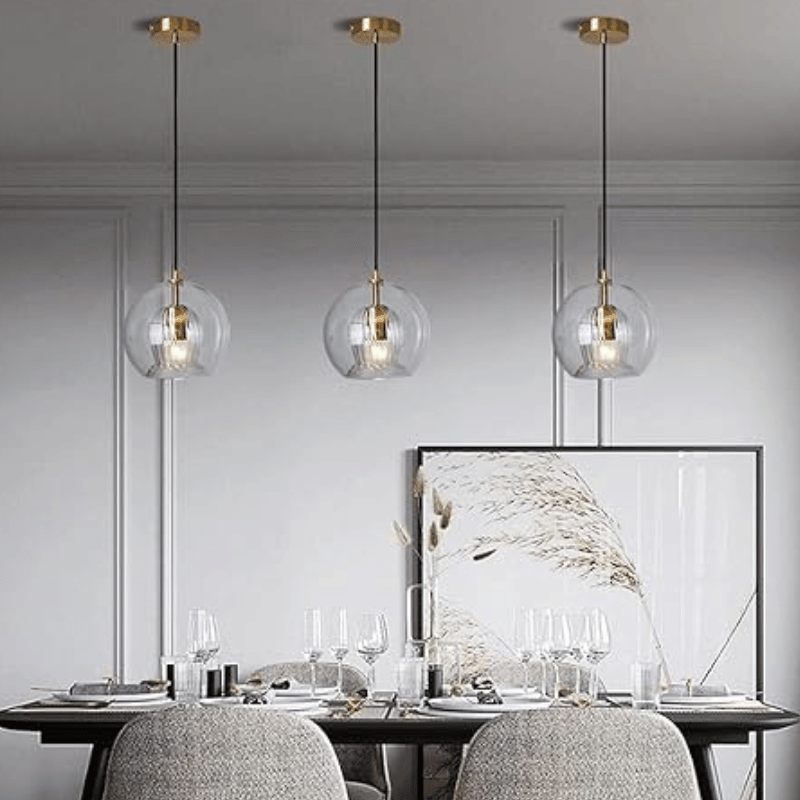 Sleek Aluminium Glass Adjustable Length Modern Pendant Light