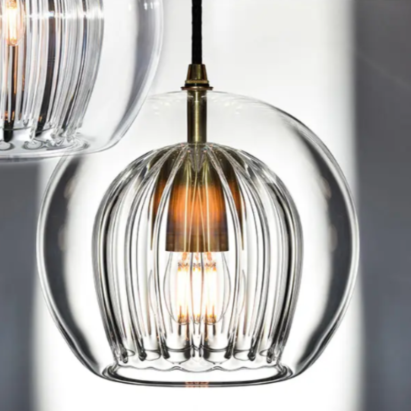 Sleek Aluminium Glass Adjustable Length Modern Pendant Light