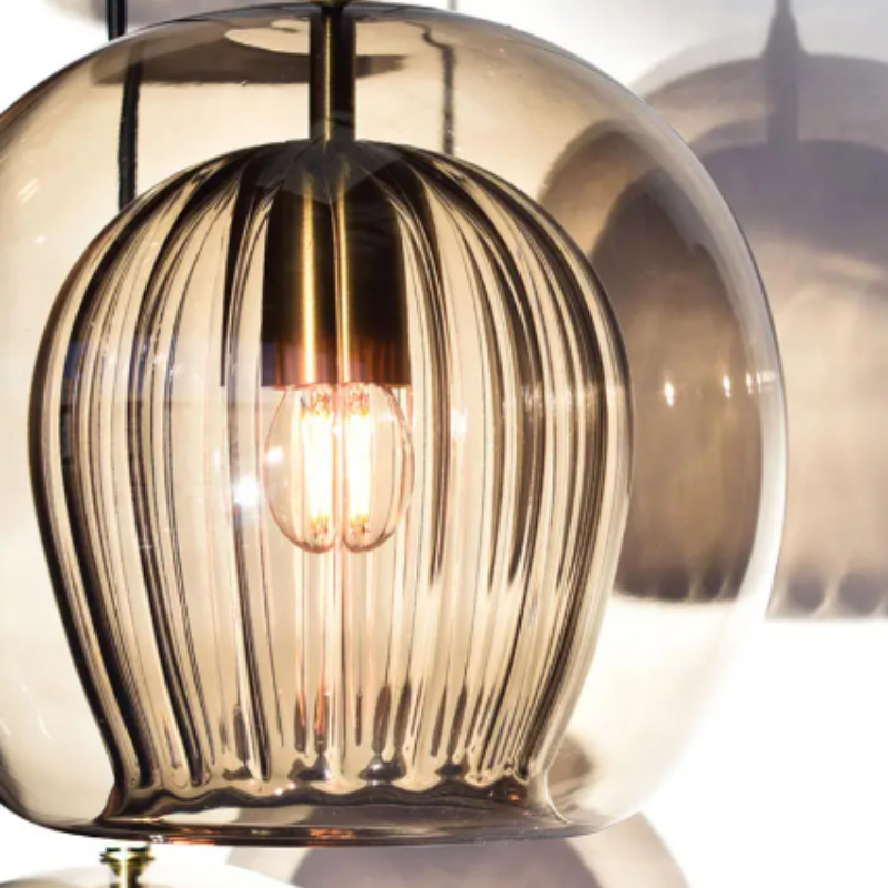 Sleek Aluminium Glass Adjustable Length Modern Pendant Light
